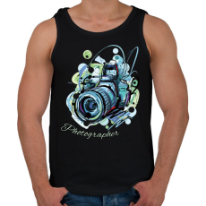 PRINTFASHION photographer - Férfi atléta - Fekete