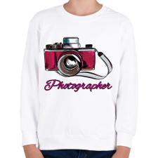 PRINTFASHION photographer - Gyerek pulóver - Fehér gyerek pulóver, kardigán