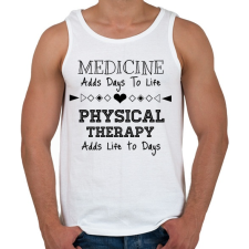 PRINTFASHION PHYSICAL THERAPY black - Férfi atléta - Fehér atléta, trikó