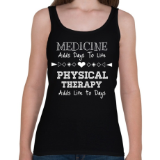 PRINTFASHION PHYSICAL THERAPY - Női atléta - Fekete