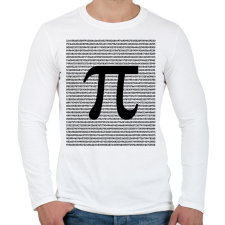 PRINTFASHION Pi - szám - Férfi hosszú ujjú póló - Fehér férfi póló