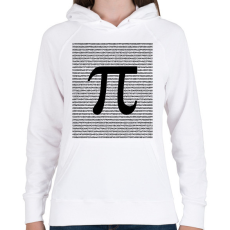 PRINTFASHION Pi - szám - Női kapucnis pulóver - Fehér