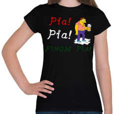 PRINTFASHION PIA PIA FINOMPIA - Női póló - Fekete