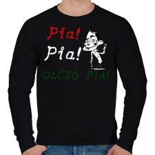 PRINTFASHION PIA PIA OLCSÓPIA - Férfi pulóver - Fekete férfi pulóver, kardigán