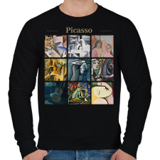 PRINTFASHION Picasso - részletek - Férfi pulóver - Fekete férfi pulóver, kardigán