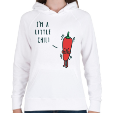 PRINTFASHION Pici Chili - Női kapucnis pulóver - Fehér