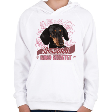 PRINTFASHION Pici lábak  - Gyerek kapucnis pulóver - Fehér