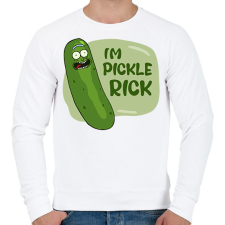 PRINTFASHION Pickle Rick - Férfi pulóver - Fehér férfi pulóver, kardigán