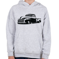 PRINTFASHION Pickup Truck - Gyerek kapucnis pulóver - Sport szürke