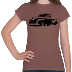 PRINTFASHION Pickup Truck - Női póló - Mogyoróbarna