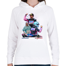 PRINTFASHION Pierre Gasly - Női kapucnis pulóver - Fehér női pulóver, kardigán