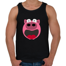 PRINTFASHION Pig - Férfi atléta - Fekete