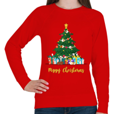 PRINTFASHION Piggy Christmas - Női pulóver - Piros női pulóver, kardigán