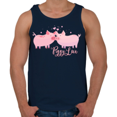 PRINTFASHION piggy_love - Férfi atléta - Sötétkék