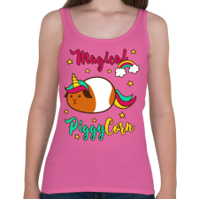 PRINTFASHION PiggyCorn - Női atléta - Rózsaszín női trikó