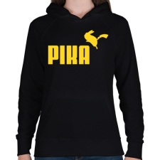 PRINTFASHION PIKA - Női kapucnis pulóver - Fekete női pulóver, kardigán
