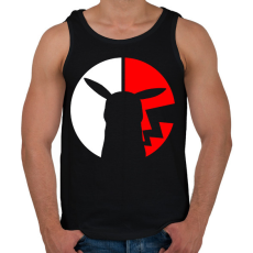 PRINTFASHION Pikachu logó - Férfi atléta - Fekete