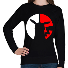 PRINTFASHION Pikachu logó - Női pulóver - Fekete női pulóver, kardigán