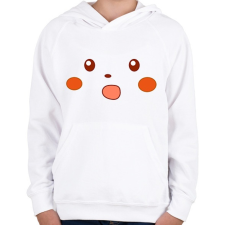 PRINTFASHION Pikachu meme - Gyerek kapucnis pulóver - Fehér gyerek pulóver, kardigán