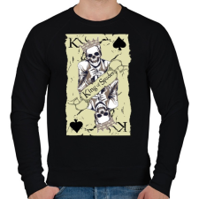 PRINTFASHION Pikk király - Férfi pulóver - Fekete férfi pulóver, kardigán