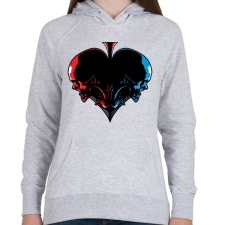 PRINTFASHION Pikk koponyák - Női kapucnis pulóver - Sport szürke női pulóver, kardigán