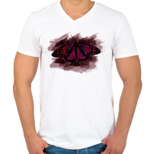 PRINTFASHION pillangó1 - Férfi V-nyakú póló - Fehér férfi póló