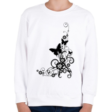 PRINTFASHION pillango és virág - Gyerek pulóver - Fehér