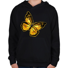 PRINTFASHION Pillangó - Gyerek kapucnis pulóver - Fekete gyerek pulóver, kardigán