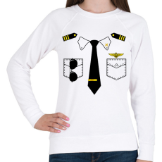 PRINTFASHION pilóta egyenruha - Női pulóver - Fehér