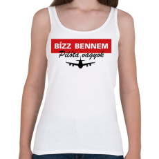 PRINTFASHION Pilóta vagyok - Női atléta - Fehér