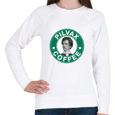 PRINTFASHION Pilvax Coffee - parody - Női pulóver - Fehér női pulóver, kardigán