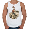 PRINTFASHION Pin up  - Férfi atléta - Fehér