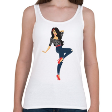 PRINTFASHION Pin up lány - Női atléta - Fehér