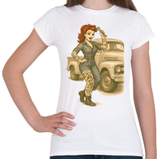 PRINTFASHION Pin up - Női póló - Fehér női póló