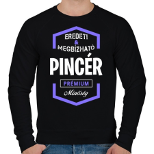 PRINTFASHION Pincér prémium minőség - Férfi pulóver - Fekete férfi pulóver, kardigán