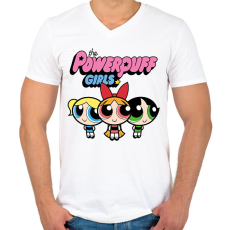 PRINTFASHION pindúrok - Férfi V-nyakú póló - Fehér