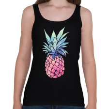PRINTFASHION Pineapple - Női atléta - Fekete női trikó