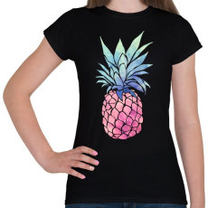 PRINTFASHION Pineapple - Női póló - Fekete