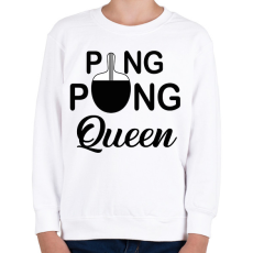 PRINTFASHION Ping Pong Queen - Gyerek pulóver - Fehér