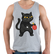 PRINTFASHION Ping pongos macska - Férfi atléta - Sport szürke