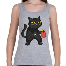 PRINTFASHION Ping pongos macska - Női atléta - Sport szürke
