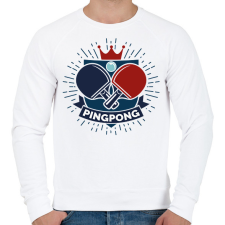 PRINTFASHION Pingpong - Címer - Férfi pulóver - Fehér férfi pulóver, kardigán