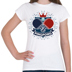 PRINTFASHION Pingpong - Címer - Női póló - Fehér