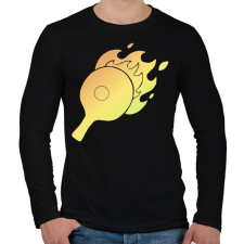 PRINTFASHION pingpong - Férfi hosszú ujjú póló - Fekete férfi póló