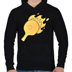 PRINTFASHION pingpong - Férfi kapucnis pulóver - Fekete