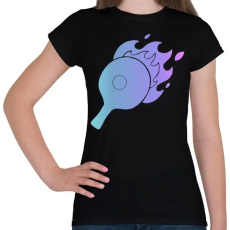 PRINTFASHION pingpong - Női póló - Fekete