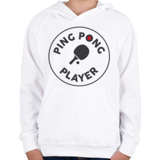 PRINTFASHION PingPong player - Gyerek kapucnis pulóver - Fehér