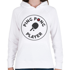 PRINTFASHION PingPong player - Női kapucnis pulóver - Fehér