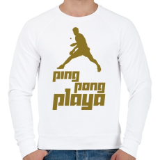 PRINTFASHION PingPongPlaya - Férfi pulóver - Fehér