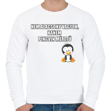 PRINTFASHION Pingvin - Férfi pulóver - Fehér férfi pulóver, kardigán